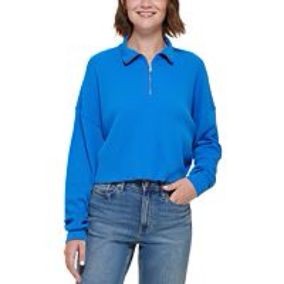 Calvin Klein Jeans Women's Waffle-Knit Half-Zip top - Picture 11 of 11